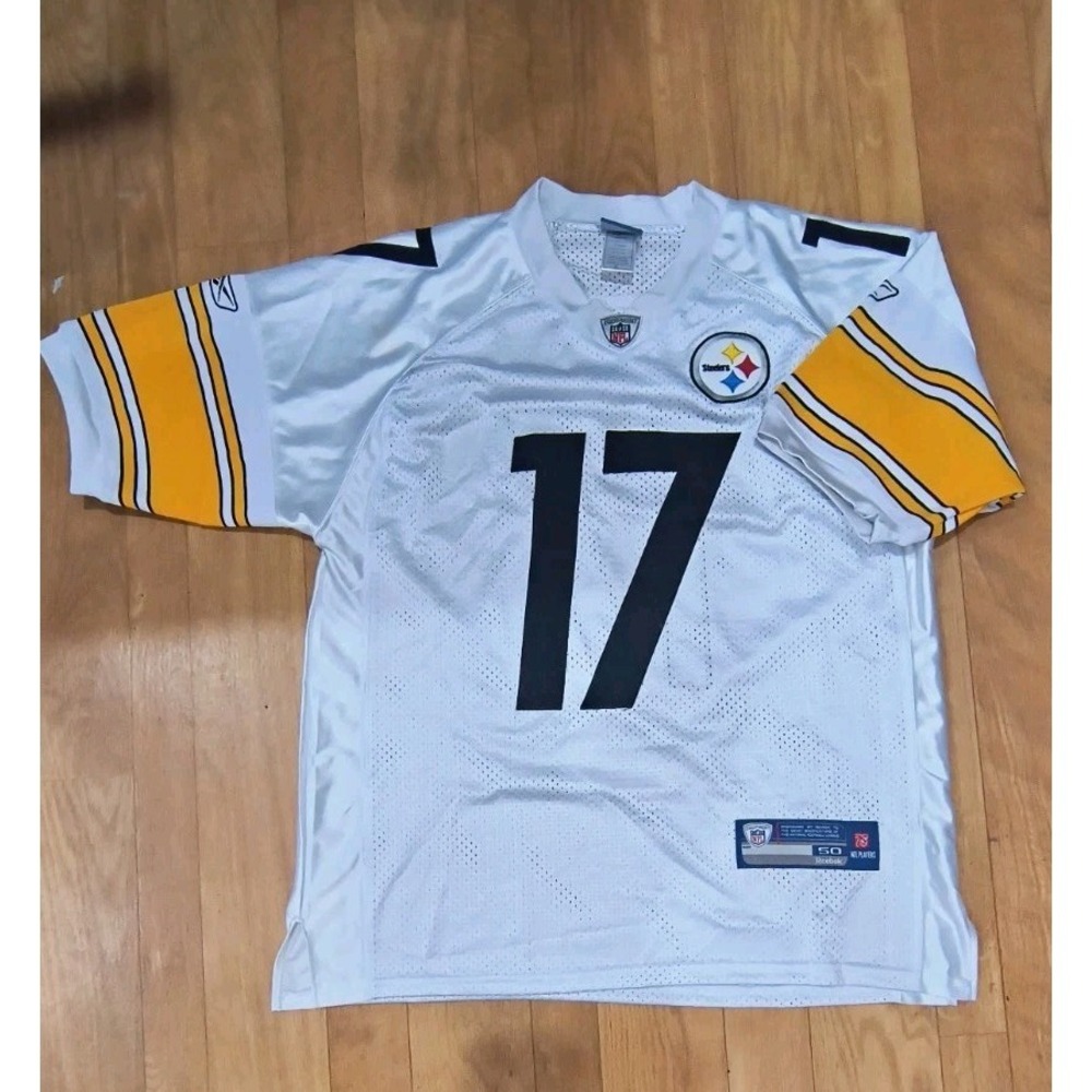 Mike Wallace # 17 Pittsburgh Steelers Original Reebok Size 50 Football Jersey